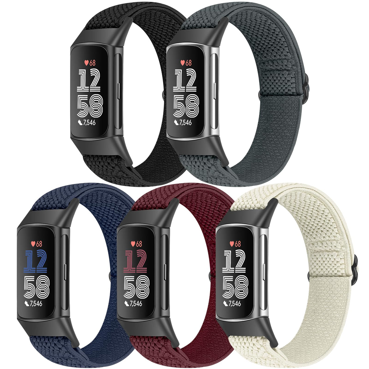Bcuckood elastic nylon band for Charge6 – comfortable, breathable everyday wear.