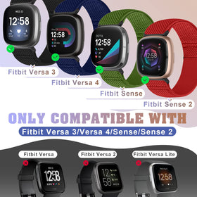 Bcuckood elastic nylon band for Versa 3 highlights adjustable fit for all-day wear.