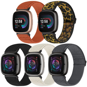 Bcuckood elastic nylon Versa4/Versa3 band with upgraded connectors for secure wear