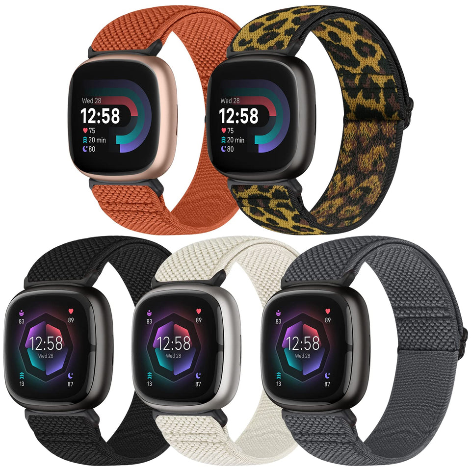 Bcuckood elastic nylon Versa4/Versa3 band with upgraded connectors for secure wear