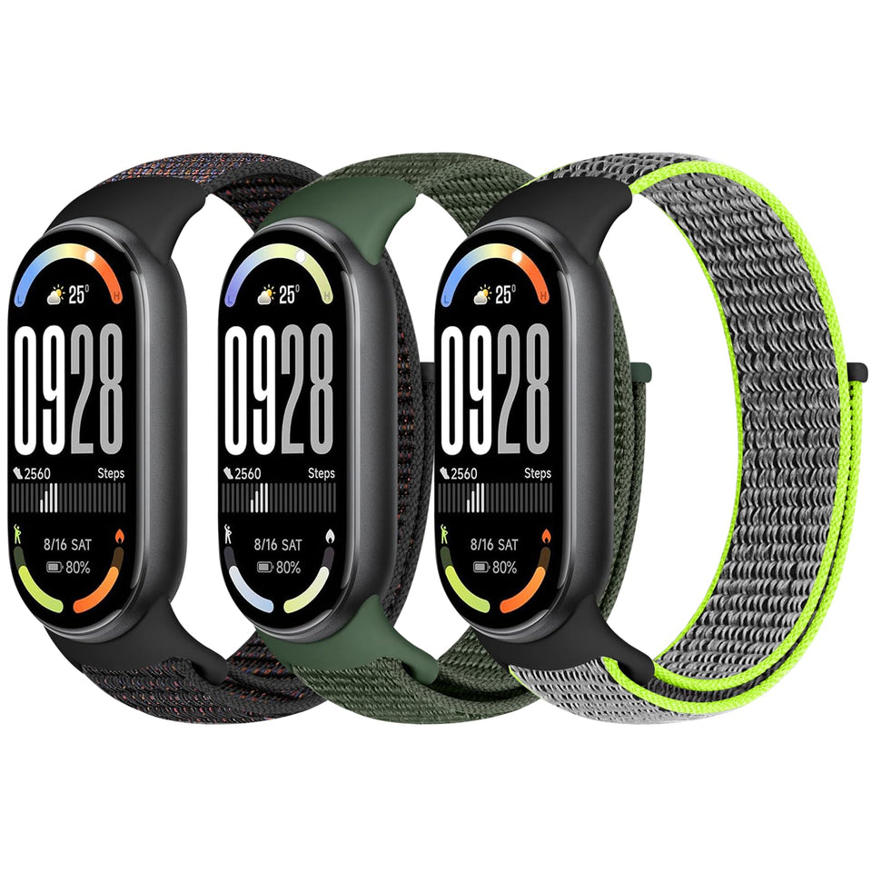 Bcuckood front packaging showing Xiaomi band loop and color choices, promotes versatility