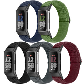 Bcuckood nylon watch band on wrist for Charge 6 with all-day comfort