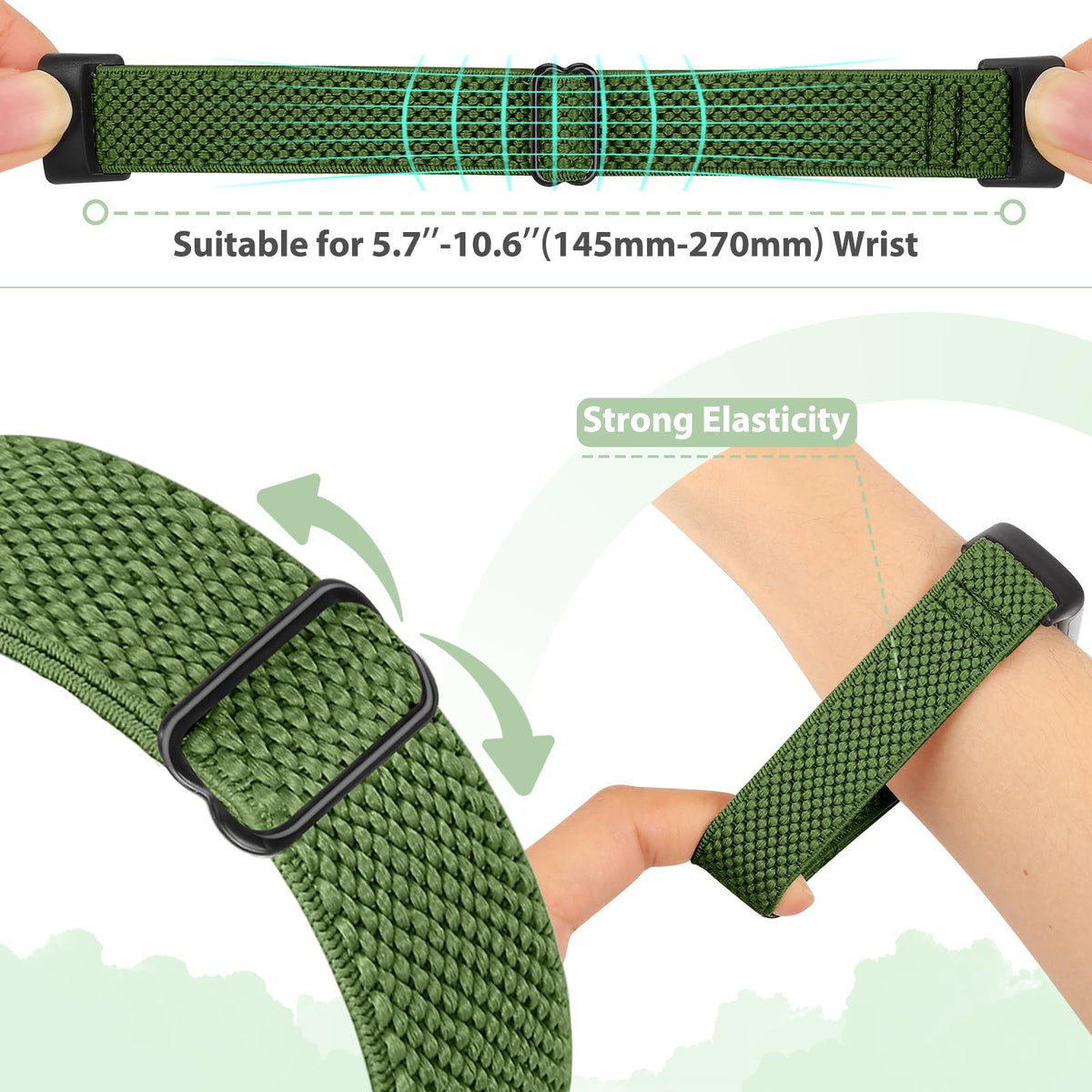 Bcuckood soft breathable nylon strap delivers lightweight wear with reduced skin irritation.