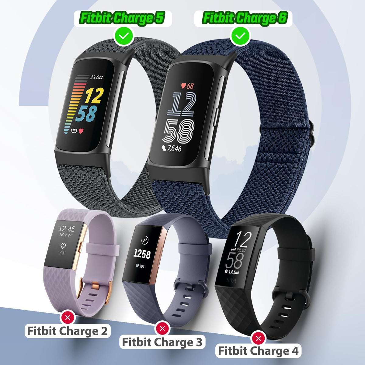 Bcuckood sport nylon wrap band – easy on/off for workouts.