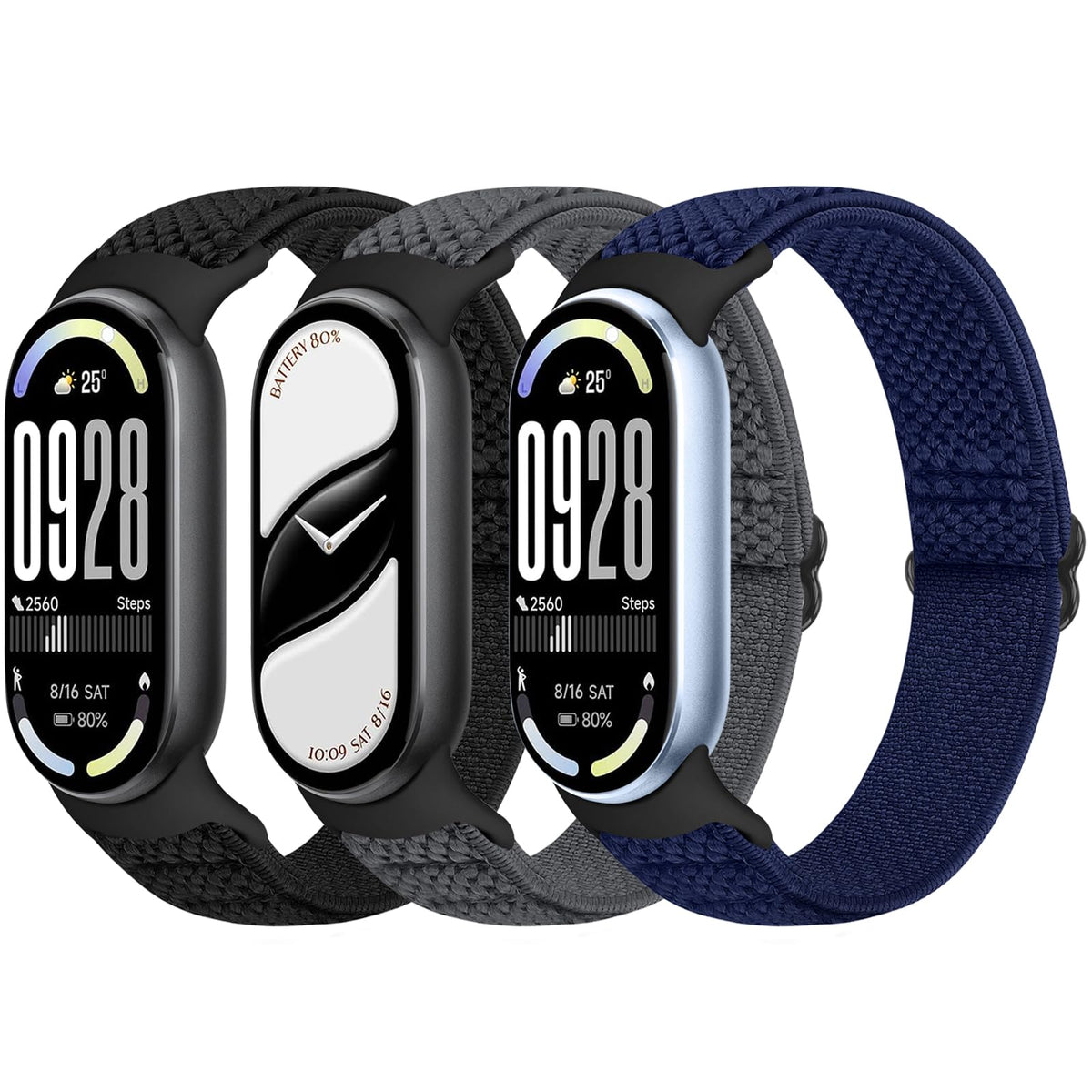 Bcuckood elastic band for Xiaomi Band 10 shows soft nylon weave for all-day comfort.