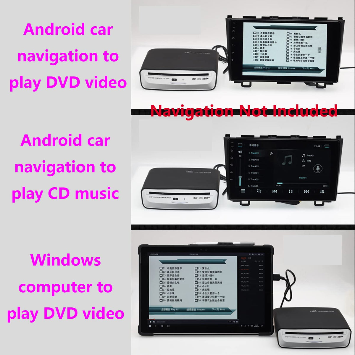 BDYING mounted in car by Android screen delivering in-car playback