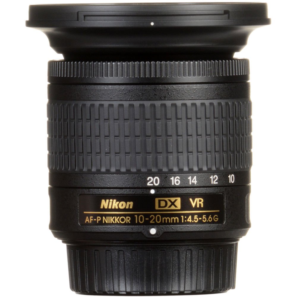 Nikon AF-P DX 10-20mm VR lens durable build for rugged outdoor shoots.
