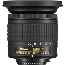 Nikon AF-P DX 10-20mm VR near-silent autofocus for discreet video capture.