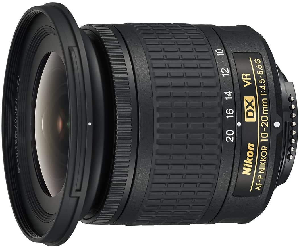 Nikon AF-P DX 10-20mm VR lens wide-angle view for landscapes and architecture.
