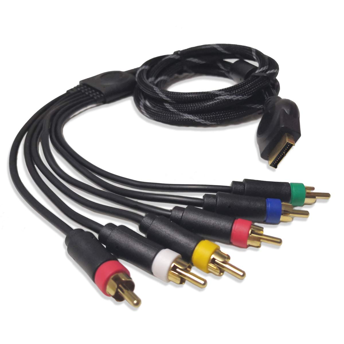 Bealuffe component AV cable for PS2/PS3 delivers clear video and rich audio.