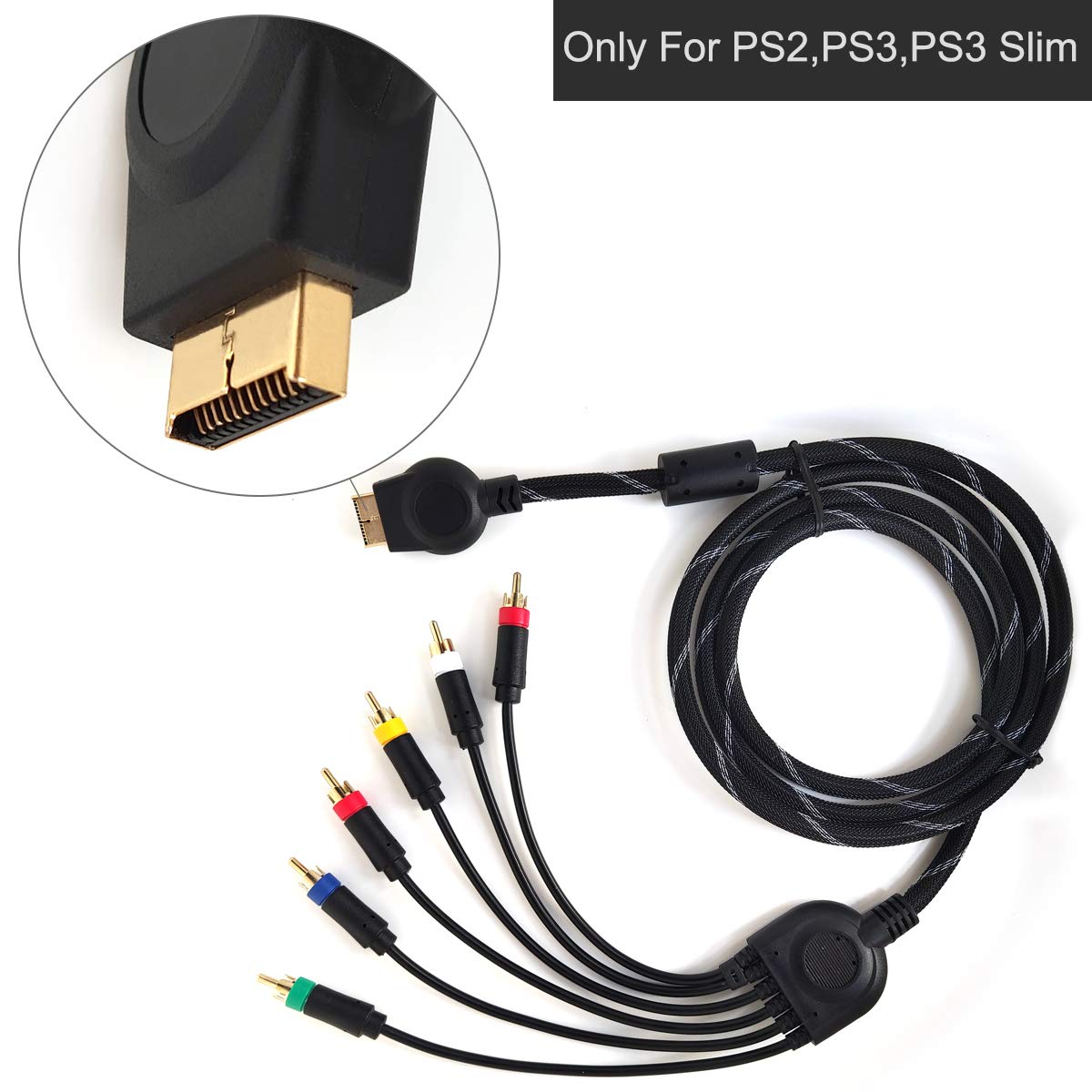Bealuffe RCA audio video cable ensures stereo sound and vivid color.