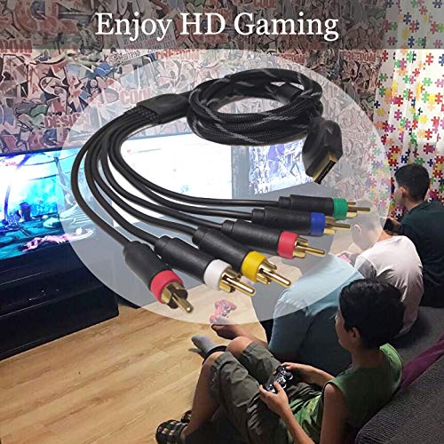 Bealuffe black 6-foot cable blends with AV gear for gaming.