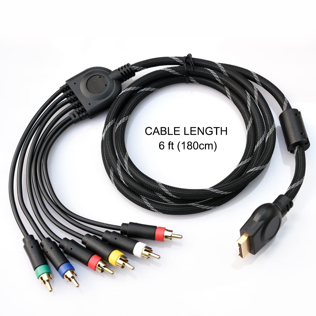 Bealuffe Y/Pr/Pb component cable supports high-resolution TV compatibility.