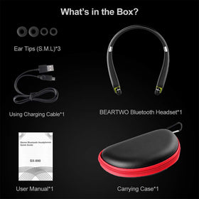 BEARTWO lifestyle image of runner using headset for stable fit and clear audio