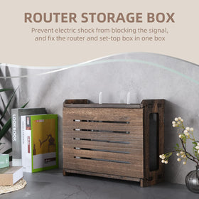 BEARUT wooden router shelf internal space shown for router and modem fit