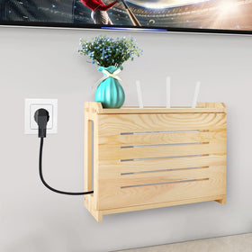 BEARUT wooden shelf interior space designed for router and modem