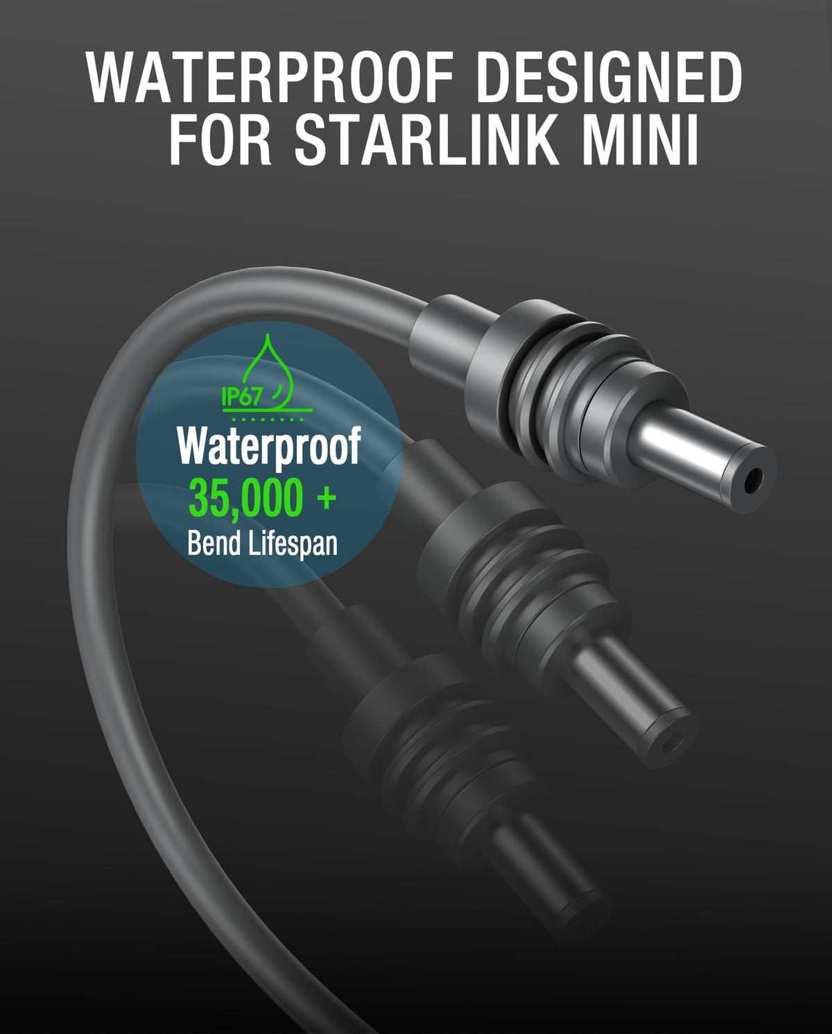 BeasTrek Starlink Mini DC cable outdoor setup for reliable connectivity away from home.