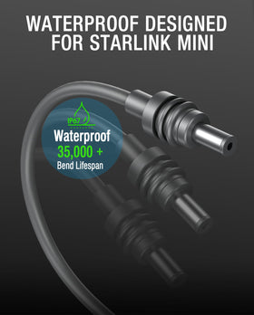 BeasTrek Starlink Mini DC cable outdoor setup for reliable connectivity away from home.