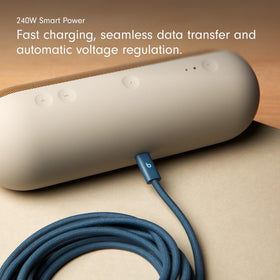 Beats 240W cable showing reinforced internal construction for durability