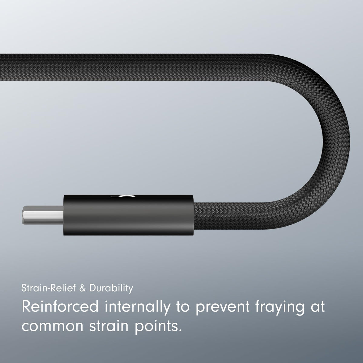 Beats cable neatly stored in a pocket, highlighting tangle-free braid.