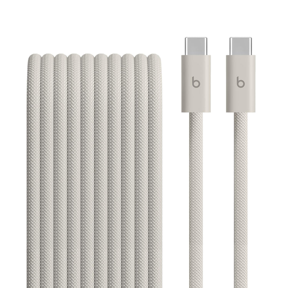 Beats braided cable front packaging showing Surge Stone color and length benefit
