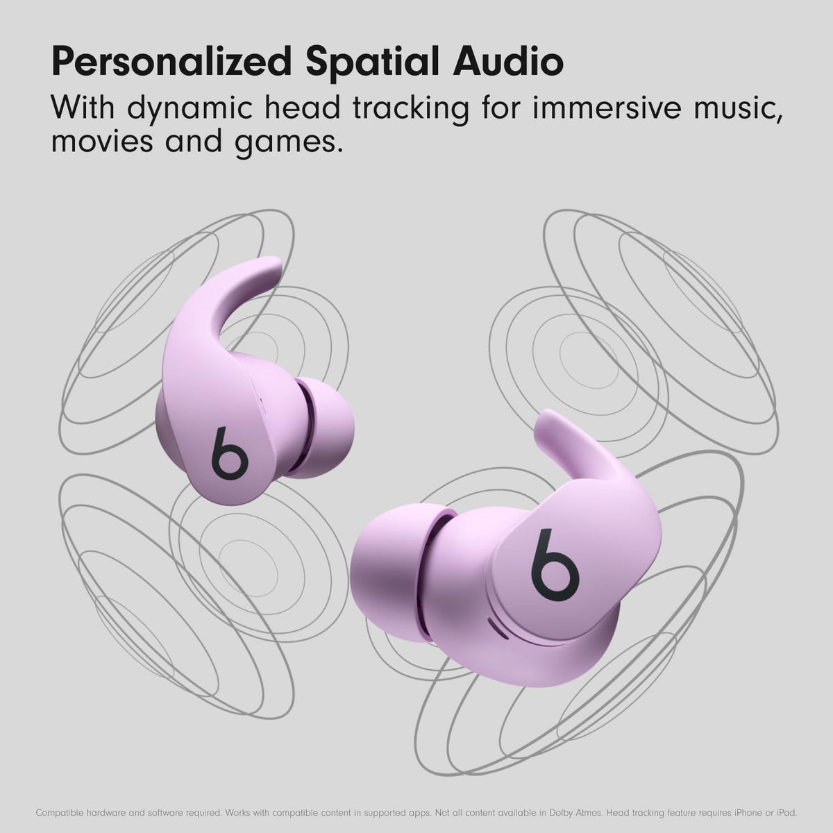 Beats Fit Pro acoustic platform delivers balanced, immersive sound.