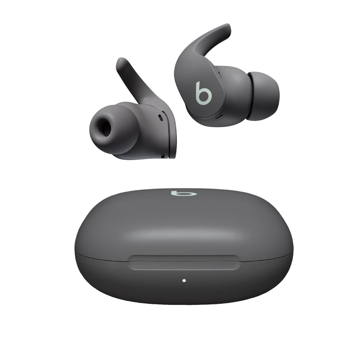 Beats Fit Pro Sage Gray earbuds in case for portable charging and on-the-go sound