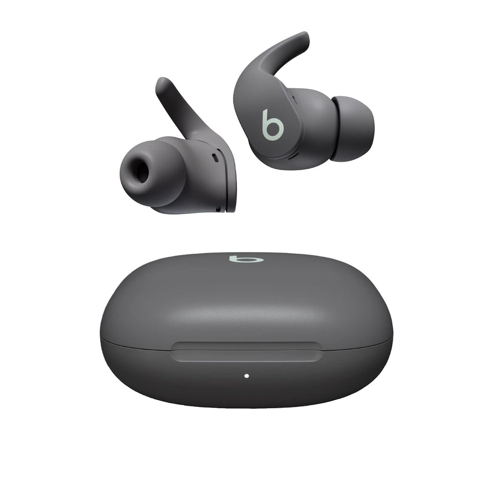 Beats Fit Pro Sage Gray earbuds in case for portable charging and on-the-go sound
