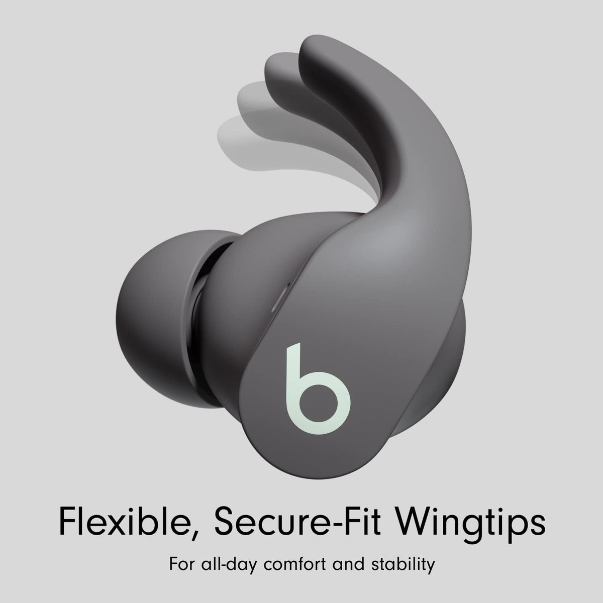 Beats Fit Pro Sage Gray worn for secure wingtip comfort during workouts