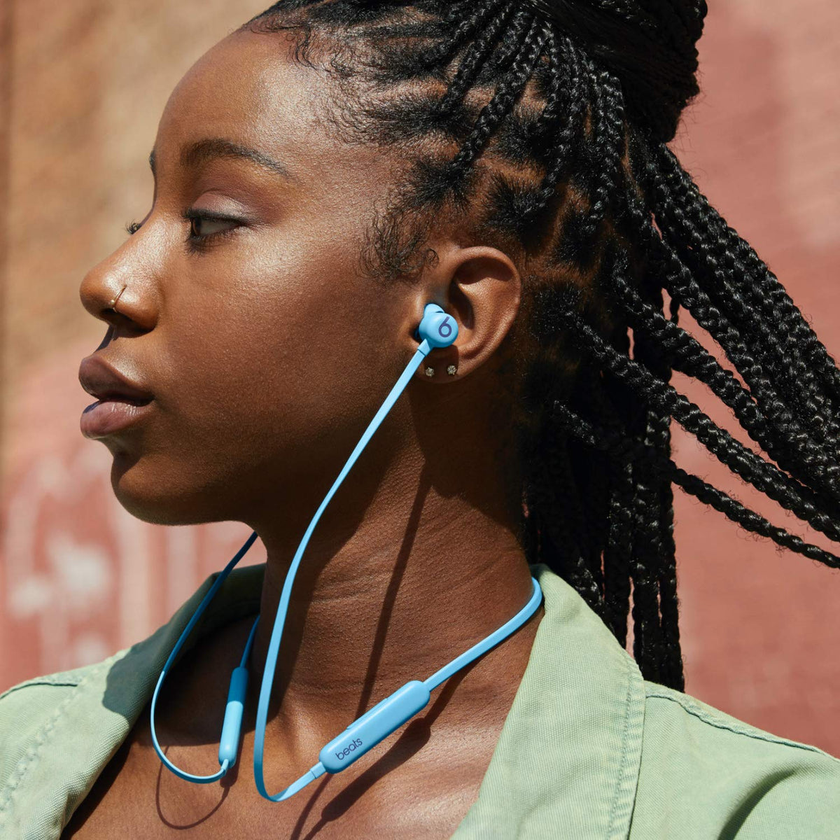 Beats Flex four eartip sizes displayed for personalized fit and seal