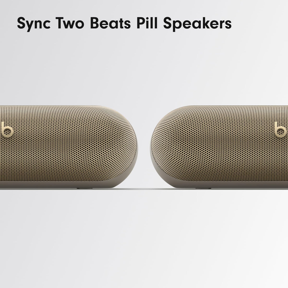 Beats Pill Campagne Gold USB-C charging port enabling device power on the go.