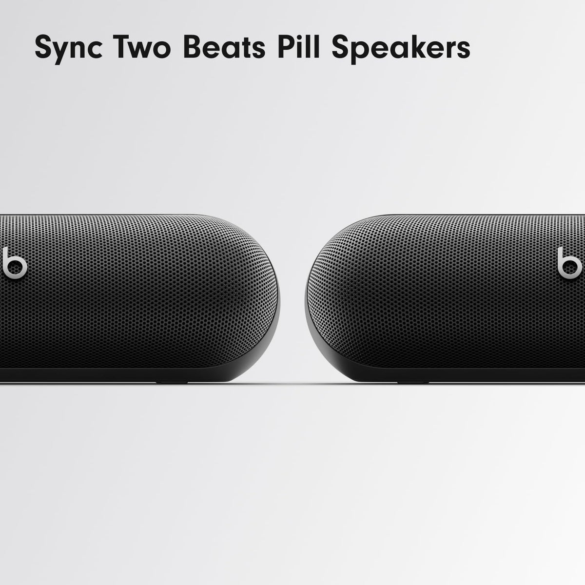 Beats Pill pairing screen showing Amplify or Stereo mode for two-speaker setups.