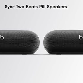 Beats Pill pairing screen showing Amplify or Stereo mode for two-speaker setups.