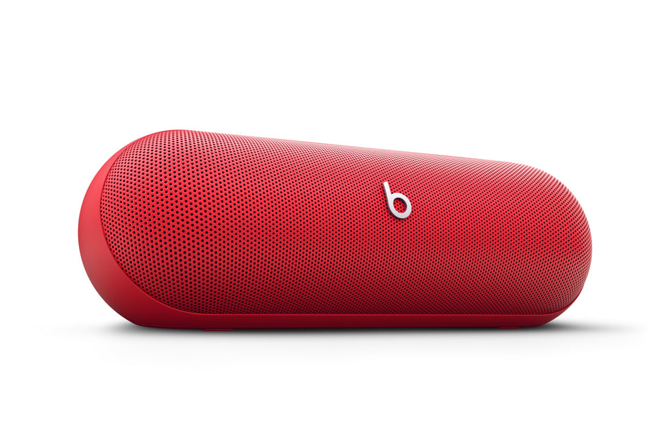 Beats Pill Statement Red front view for portable listening.