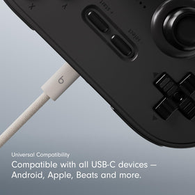 Beats cable plugged into a laptop demonstrating fast charging convenience