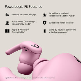Powerbeats Fit with active noise cancellation for focused training sessions.