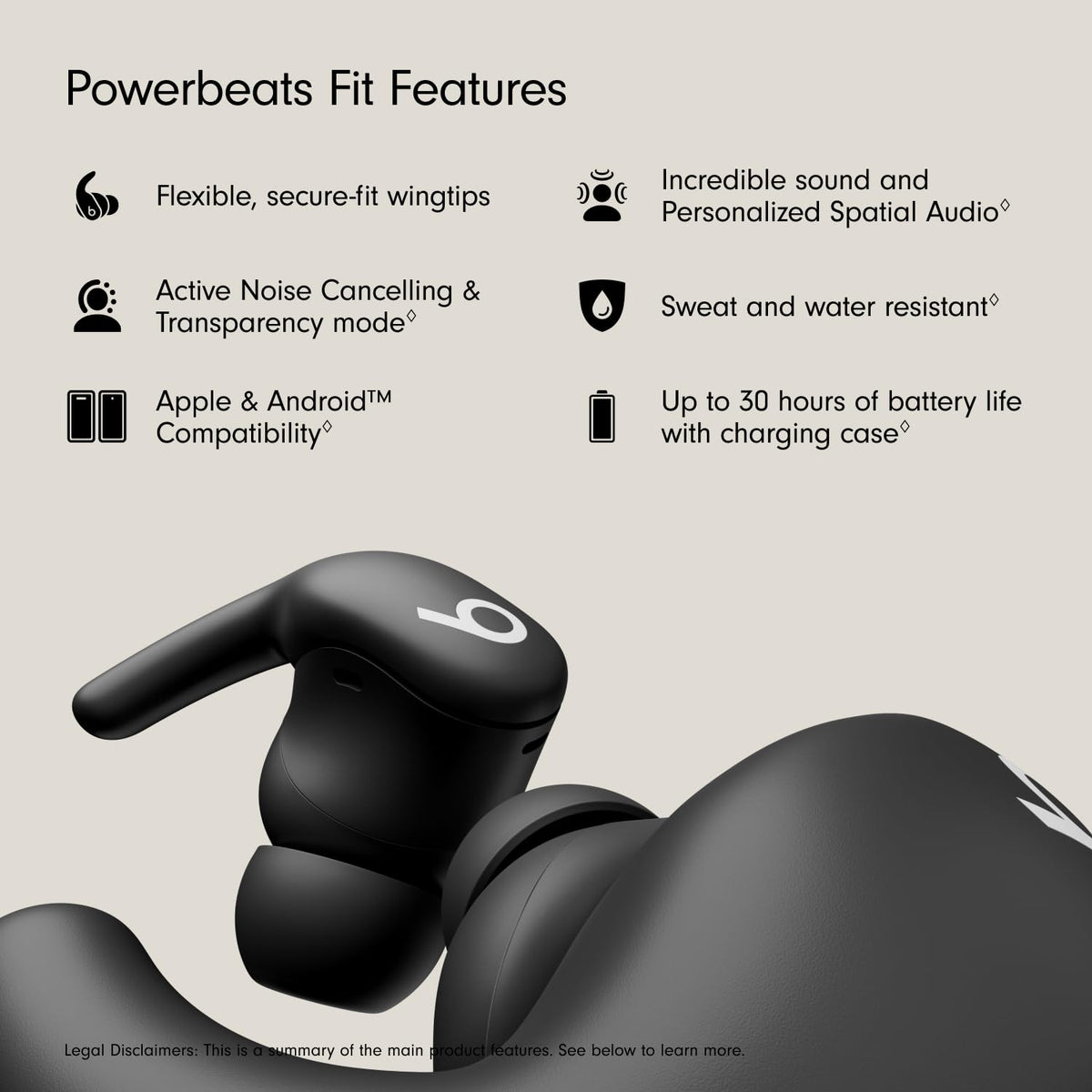 Beats Powerbeats Fit with ANC blocks distractions for focused training sessions.