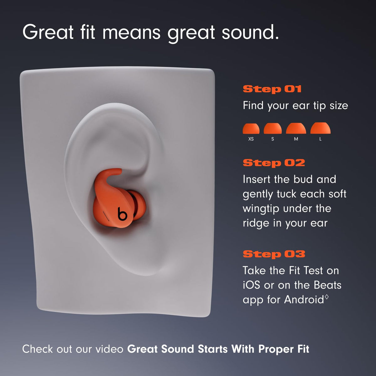 IPX4 sweat resistance on Powerbeats Fit for rainy or sweaty workouts.
