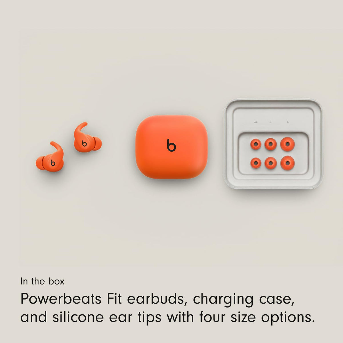 Beats Powerbeats Fit wearer during training emphasizing ergonomic fit.