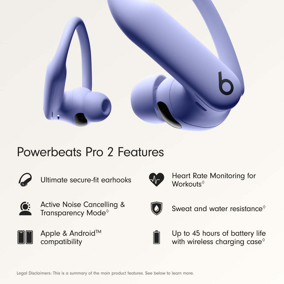 Beats Powerbeats Pro 2 with ANC and transparency mode for focused training