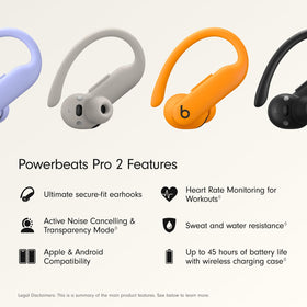Powerbeats Pro 2 charging case open, showcasing compact design.