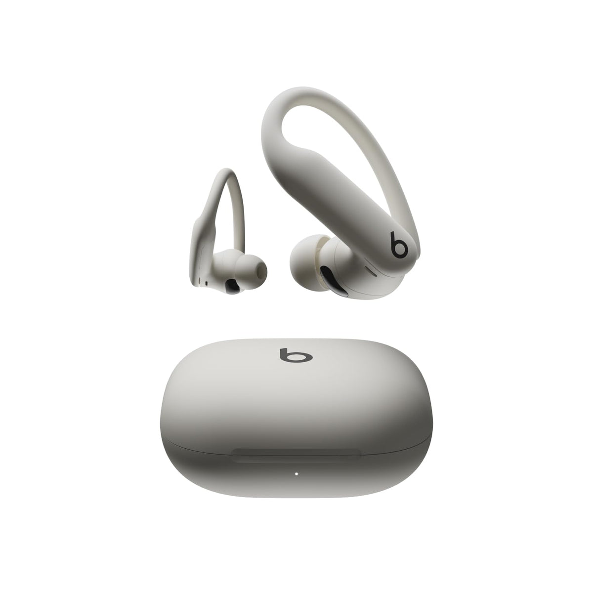Beats PowerBeats Pro 2 earbuds in case showing compact travel-friendly design