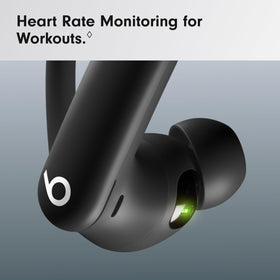 Beats Powerbeats Pro 2 heart rate sensors closeup for real-time pulse data