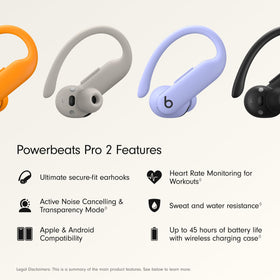 Beats Powerbeats Pro 2 secure-fit earhooks provide stability during workouts.