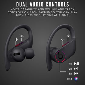 Beats Powerbeats Pro adjustable earhooks provide secure, comfortable fit during runs.