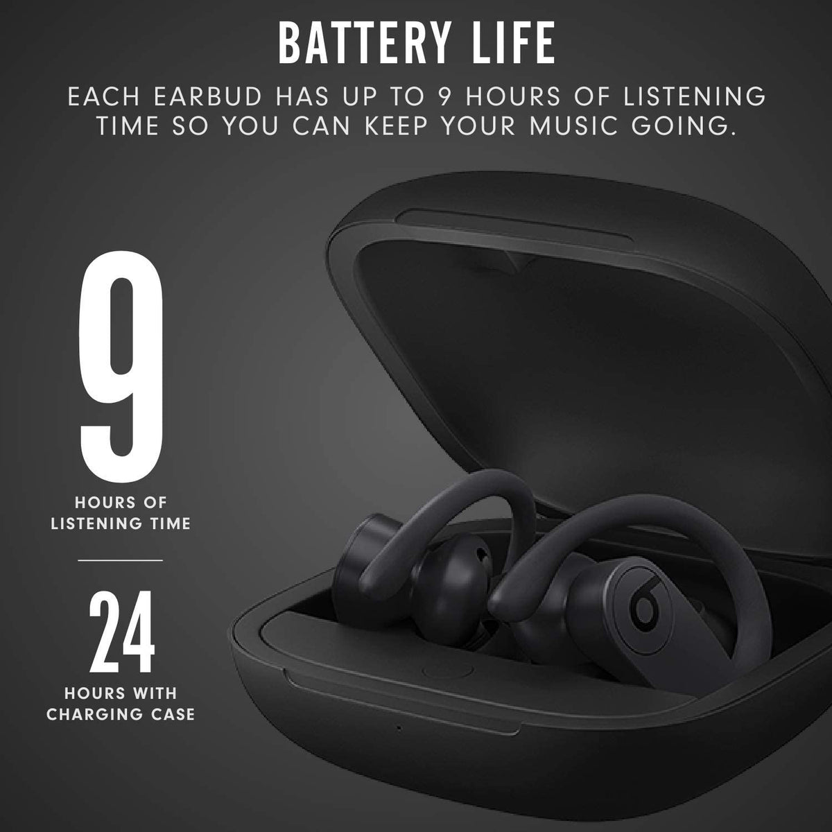 Beats Powerbeats Pro on-ear controls make volume and track changes easy.