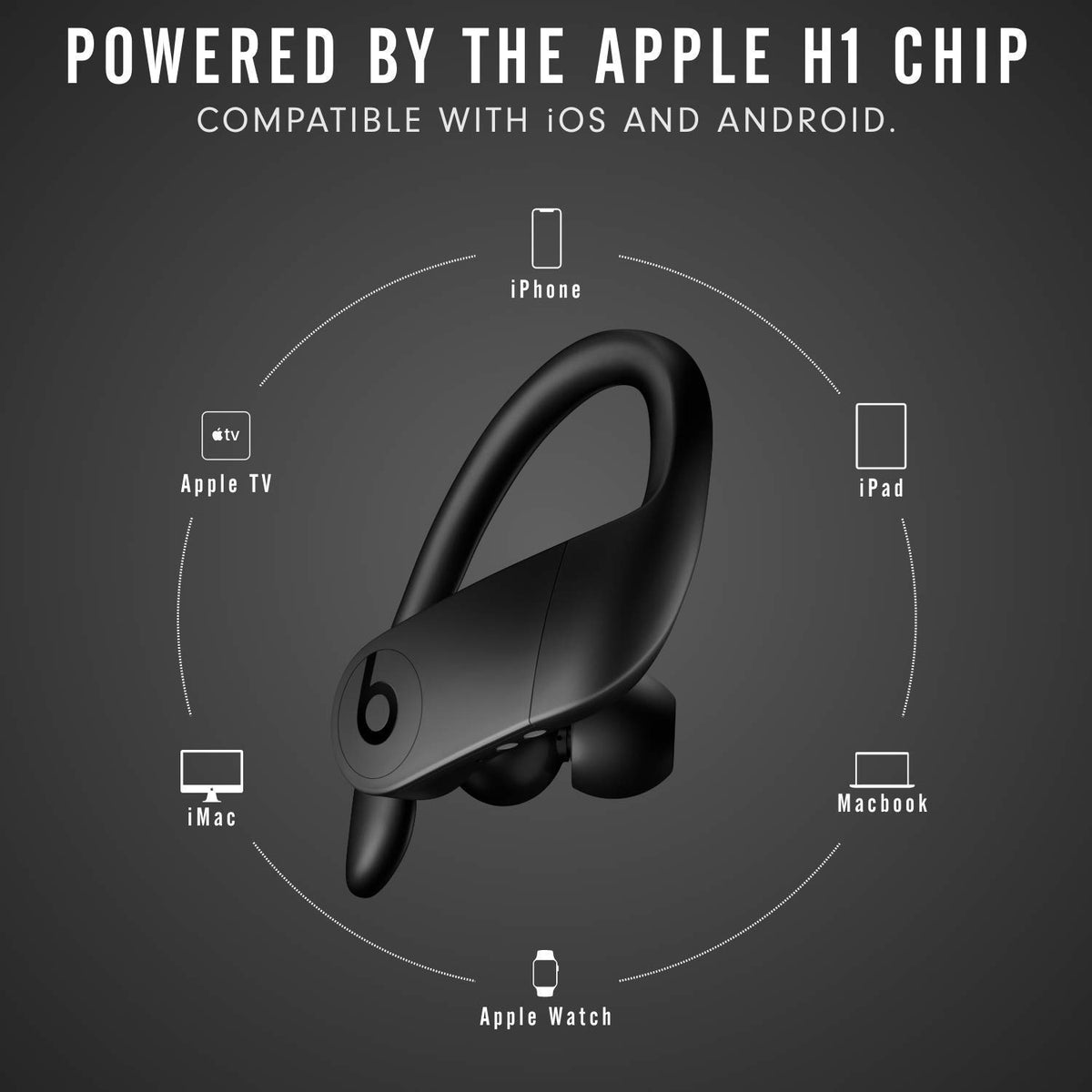 Beats Powerbeats Pro sweat and water resistant design supports tough workouts.