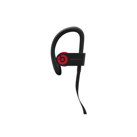 Beats Powerbeats3 Micro USB charging port closeup showing Fast Fuel support for quick power