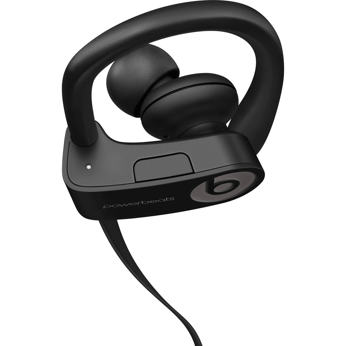 Beats Powerbeats3 worn by runner illustrating stable fit and sweat-resistant design