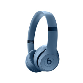 Beats Solo 4 on-ear headphones in slate blue for all-day comfort and style